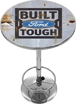 Trademark Gameroom Ford Chrome Pub Table - Built Ford Tough - 27.375 x 27.375 x 42