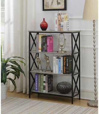 Carbon Loft Ehrlich Metal and Wood 4-Shelf Bookcase