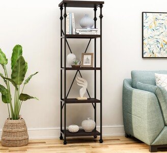 Hampden Industrial Four Shelf Bookcase