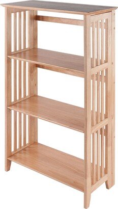 Mission 3-Section Foldable Shelf, Natural - 25.98 x 12.28 x 42 inches