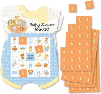 Big Dot of Happiness Noah’s Ark - Picture Bingo Cards and Markers - Baby Shower Shaped Bingo Game - Set of 18