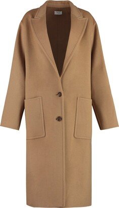 Single-Breasted Long-Sleeved Coat-AQ