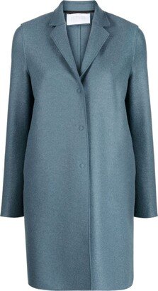 Cocoon single-breasted wool coat