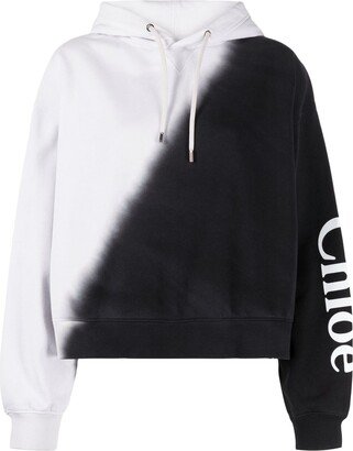 Dip-Dye Cotton-Fleece Hoodie