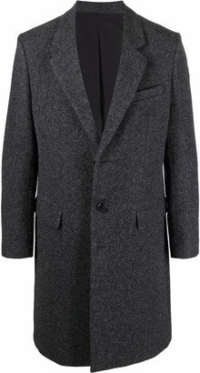 Single-Breasted Wool Coat-BY