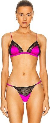 Tiered Chiffon Soft Bra in Fuchsia