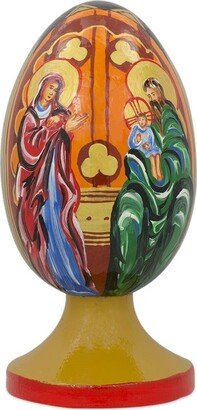 The Holy Family Icon Wooden Figurine 4.75 Inches