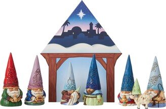 Enesco Jim Shore Heartwood Creek Small but Miraculous Gnome Christmas Pageant Scene Figurine Set