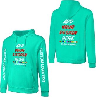 Generic Custom Hoodie Design Your Own Cotton Hoodie Sweatshirts With Photo Text For Unisex - Mint Green