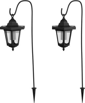 Hanging Solar Coach Lights- 26 Outdoor Lighting with Hanging Hooks for Garden, Path, Landscape, Patio, Driveway, Walkway- Set of 2 by Nature Spring