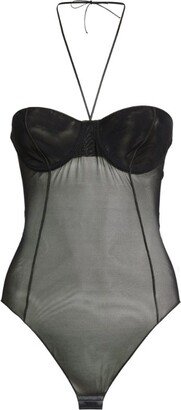 Mesh Halterneck Bodysuit