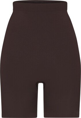 Seamless Sculpt High-Waisted Above The Knee Short | Espresso