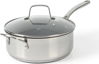 Martha Stewart Collection Delaroux Stainless Steel 4 Quart Saute Pan