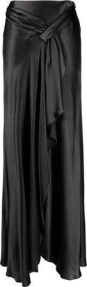 Front Crossed-Detail Maxi Skirt