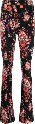 Rabanne Floral Print High-Waisted Trousers