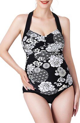 Chana Floral Print Two-Piece Maternity Swimsuit