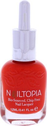 Bio-Sourced Chip Free Nail Lacquer - Red Hot Summa by Nailtopia for Women - 0.41 oz Nail Polish