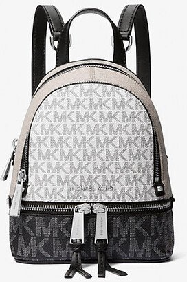 MK Rhea Mini Color-Block Logo Backpack