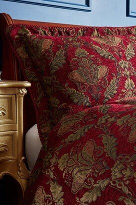 Paoletti Shiraz Traditional Damask Jacquard Floral Piped Pillow Sham