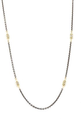 Old World White Sapphire Station Necklace