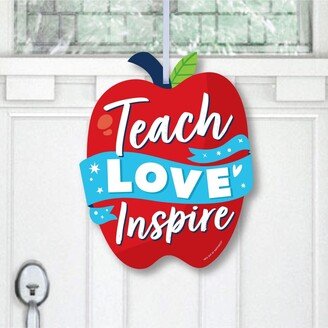 Big Dot Of Happiness Thank You Teachers - Hanging Porch Outdoor Front Door Decor - 1 Pc Sign