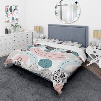 Designart 'Colorful Art Collage In Pastel Colors' Modern Duvet Cover Comforter Set