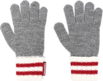 Full-Finger Striped Gloves