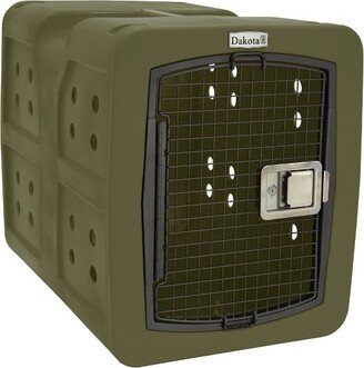 Dakota 283 G3 Medium Ventilated Framed Door Kennel w/Ultra-Secure Lock, Easy-Grip Handle & Keyed Paddle Latching Door for Large-Breed Dogs, Olive