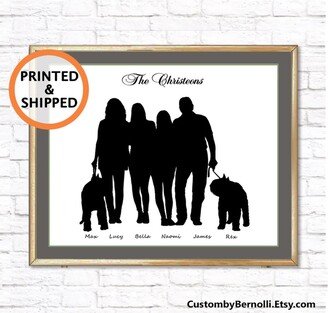 Custom Silhouette Print From Your Photo, Personalized Poster Ideas, Family Wall Art, Christmas Gift For Mom Mother Dad