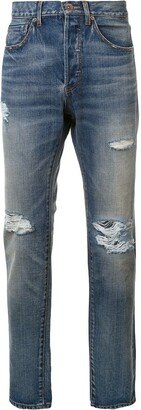 321 Distressed Mid-Rise Jeans