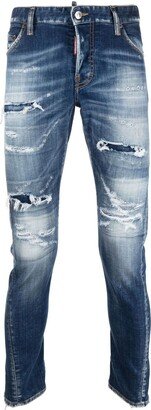 Ripped Skinny-Cut Jeans
