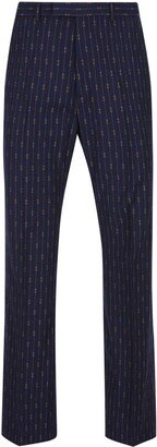 Horsebit Striped Pants