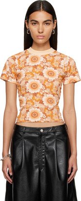 LU'U DAN Orange Floral T-Shirt