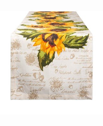 Rustic Sunflowers Printed Table Runner 14 X 72