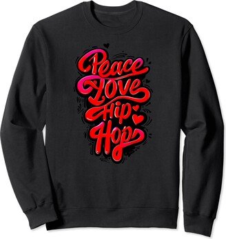 Hip hop clothing for women 50 Years Celebration PEACE LOVE HIP HOP Graffiti Art Cute Shirt Hip Hop Fashion Sweatshirt