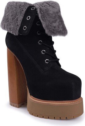 Aden Faux Shearling Lined Platform Bootie