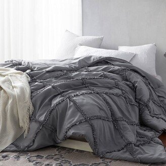 Byourbed BYB Alloy Grey Gathered Ruffles Handcrafted Series Comforter