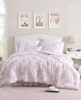 Delphine Cotton Reversible 3 Piece Comforter Set, King