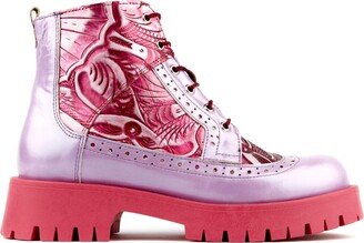 Embassy London Usa Hatter Platform - Pink & Silver & Lilac