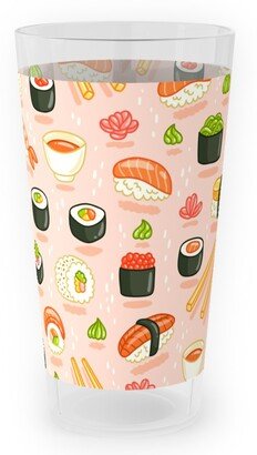 Outdoor Pint Glasses: Sushi And Rolls - Pink Outdoor Pint Glass, Pink