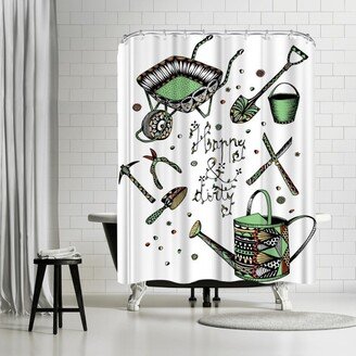 71 x 74 Shower Curtain, Gardening by Patricia Pino