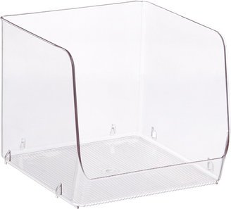 iDESIGN Linus Large Open Stacking Bin. Clear