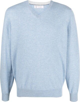 V-neck cashmere jumper-BF