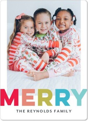 Magnets: Colorful Bright Merry Magnet, 4X5.5, White
