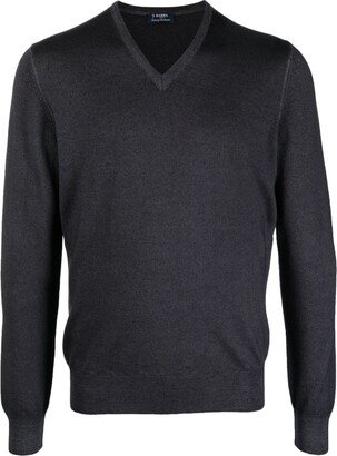 V-neck virgin wool jumper-AK