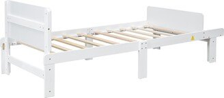 TONWIN Twin Bed with Footboard Bench