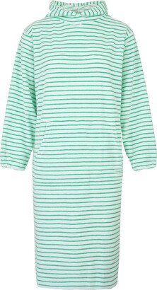 Bridie & Bert Ltd Striped, Hooded Towelling Cover Up Changing Robe White/Apple