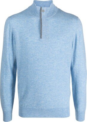 Boggi Milano Half-Zip Long-Sleeve Jumper