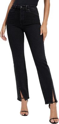 Good Boy Black Twisted Slit Leg Jean-AA