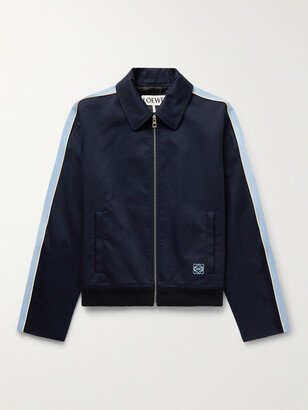 Webbing-Trimmed Cotton-Blend Twill Track Jacket